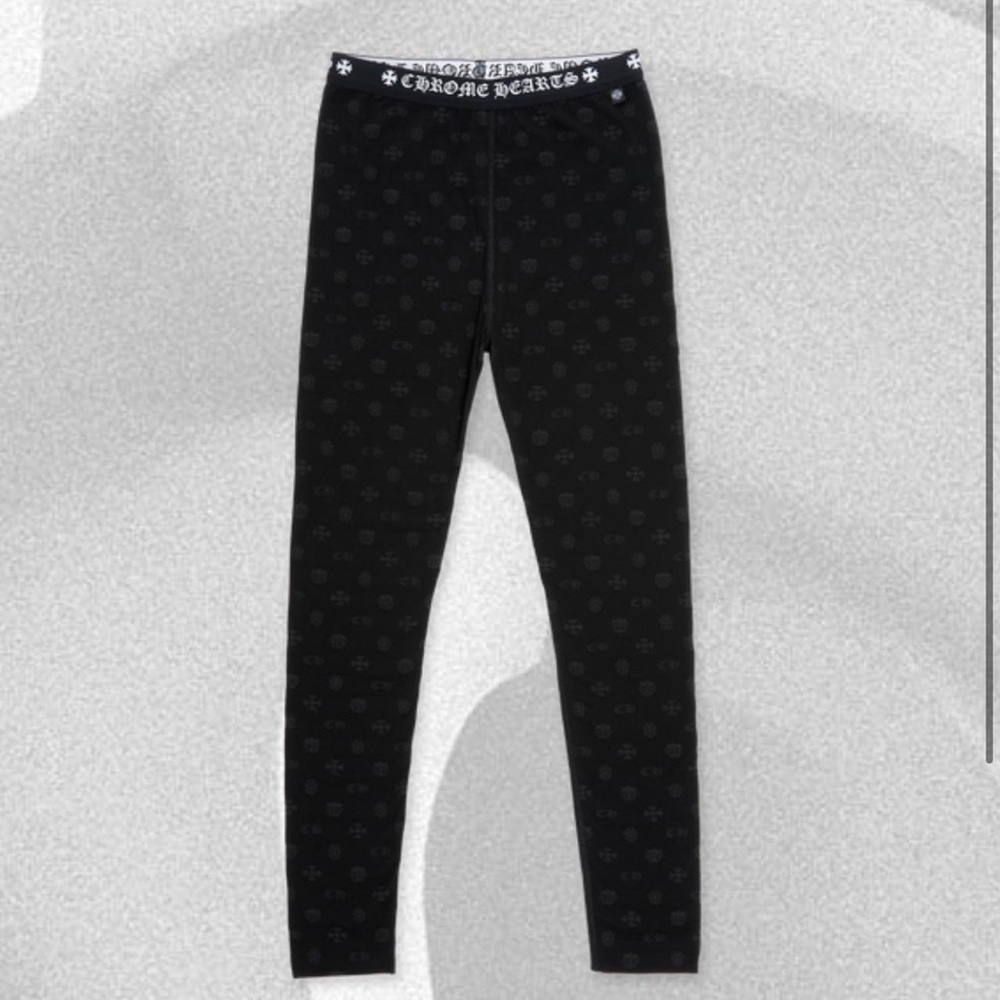 chrome hearts logo leggings